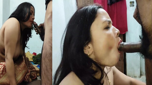 Beautiful Desi Wife Satisfied Her Husband by Sucking His Cock & Blowjob