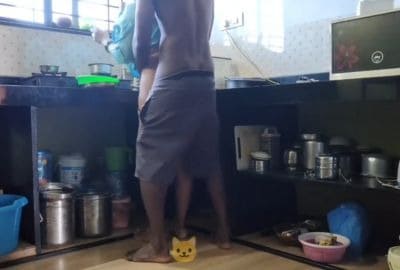 Fsiblog Desi viral mms sex video young boy fucking sexy maid in kitchen
