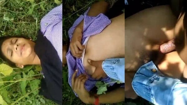 New Indian mms video teen virgin village school girl outdoor sex with lover