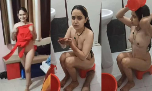 Beautiful Sali nude bathing recording by Jija and fucking Mms With Clear Hindi Talking