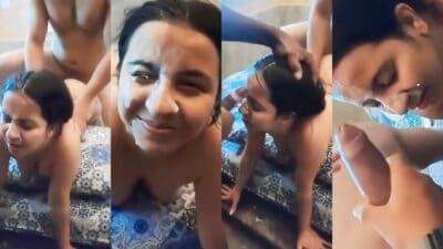 Free Desi Porn Horny GF Threesome Fuck Getting Cum Shower